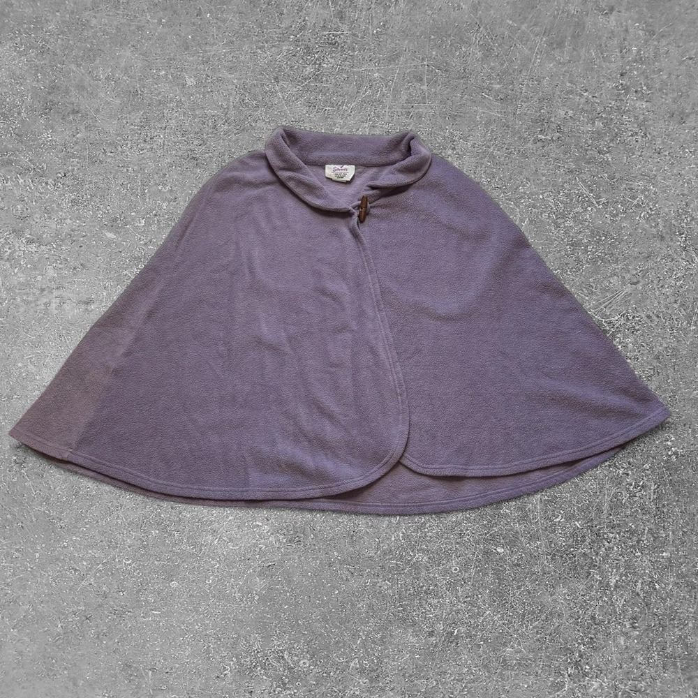 Silverts Purple Fleece Adaptive Poncho Cape Wooden Toggle One Size 30290